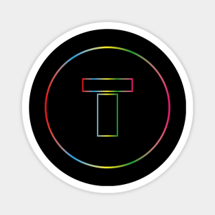 letter T colorful design Magnet